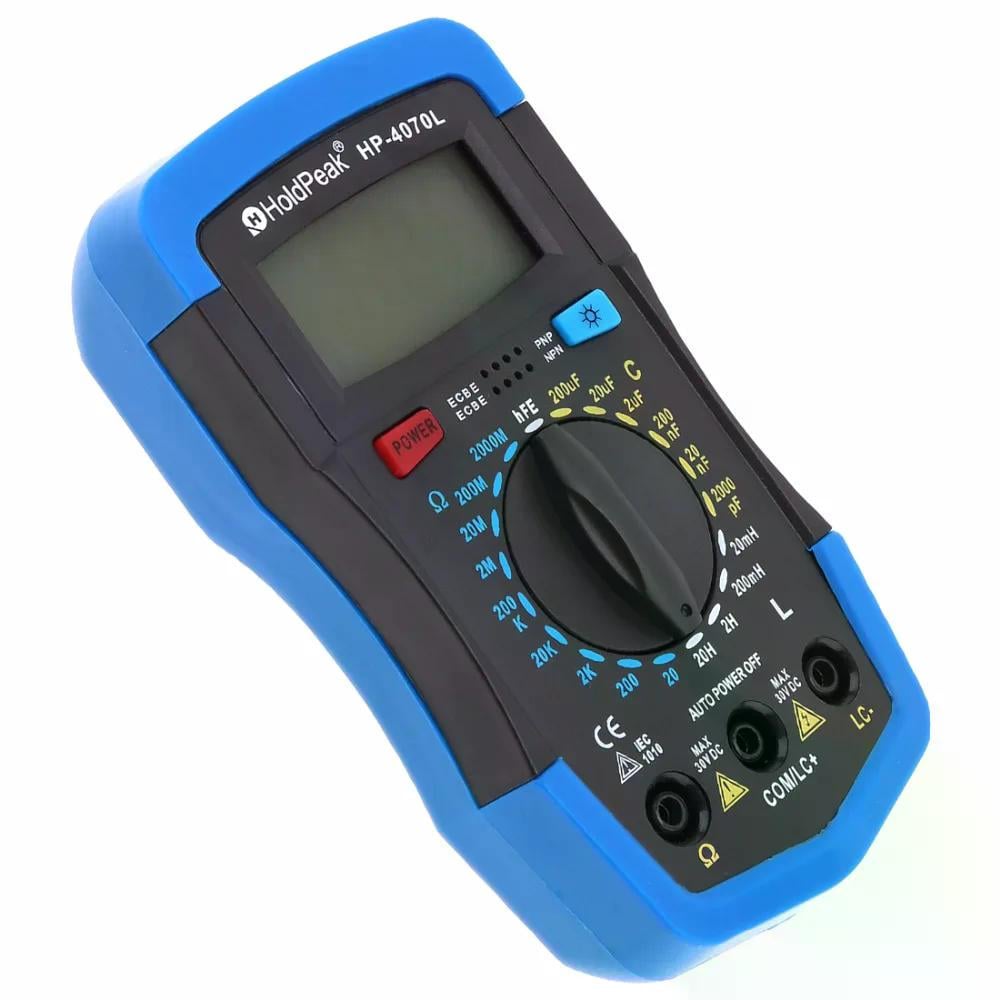 Мультиметр HoldPeak HP-4070L LCR-тестер цифровий 2000 відліків 2000МОм 200мкФ 20Гн (HP-4070L) - фото 4