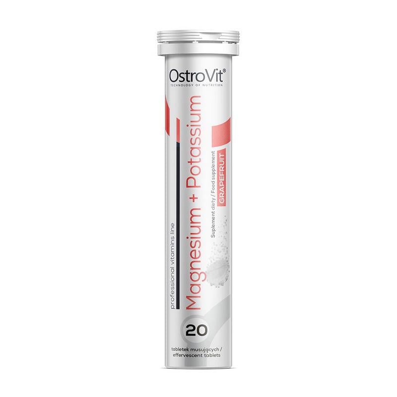 Магний карбонат с витамином B6 и калием OstroVit Magnesium+Potasium 20 табл. Грейпфрут