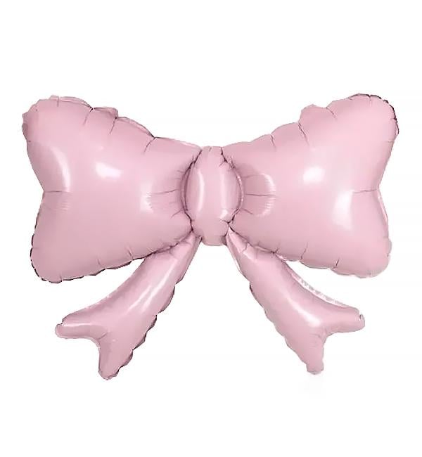 Повітряна куля Бант маленька 41х55 см Рожевий (10392)
