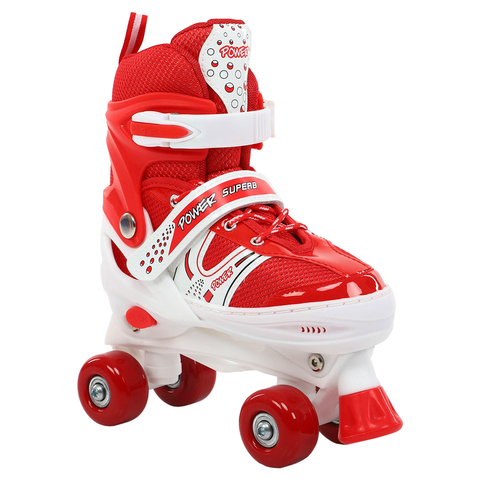 Ролики квады раздвижные Banwei SK-9454 р. 39-42 Бело-красный (SK-9454_Белый-красный_L_(39-4)