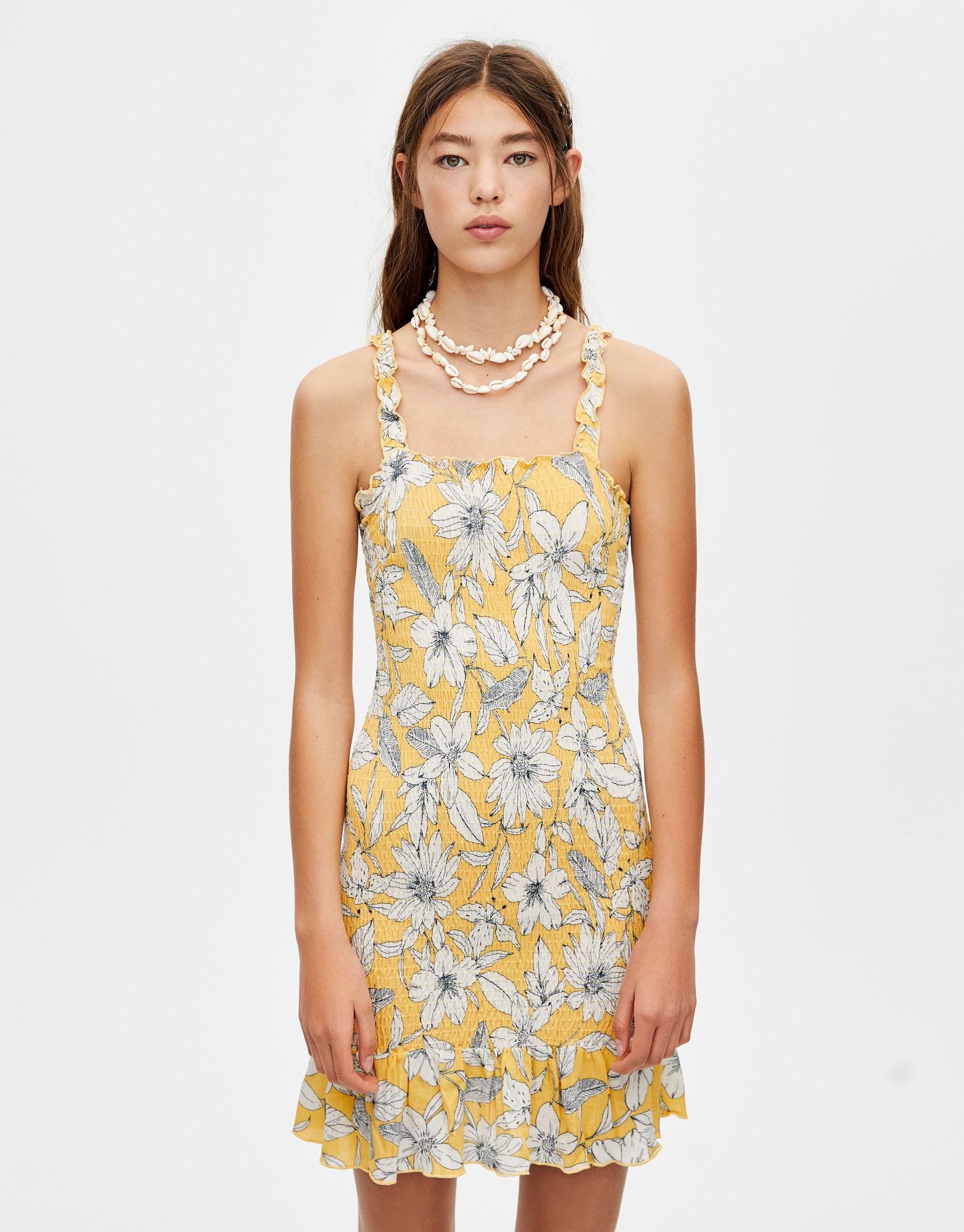 Платье Pull&Bear M Желтый (5390360b26)