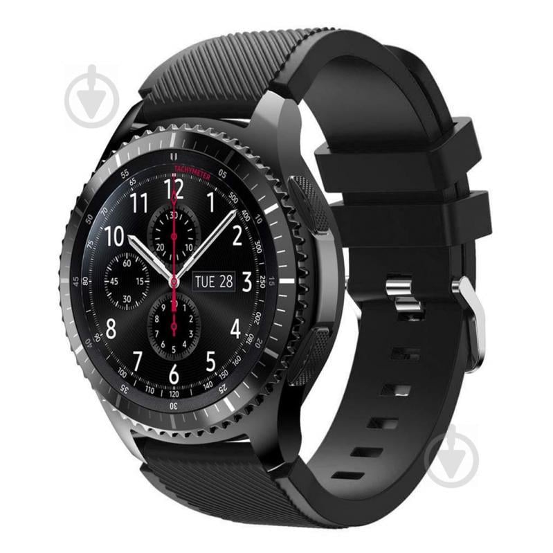 Ремешок 22 мм BeWatch ECO для Samsung Galaxy Watch 46mm | Samsung Gear S3 Черный (1021101.3)