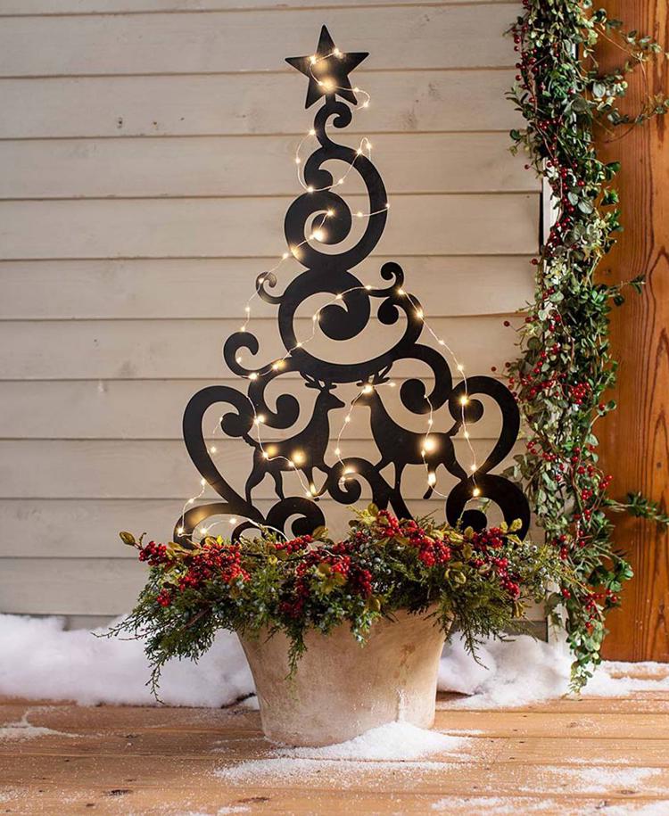 Украшение рождественское NC Home Christmas Tree для сада и двора Черный (110334)