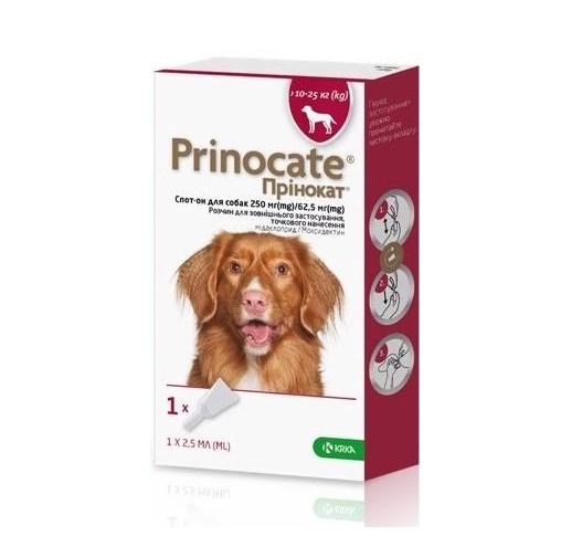 Противопаразитарные капли для собак Prinocate Cпот-он 2,5 мл (003269)