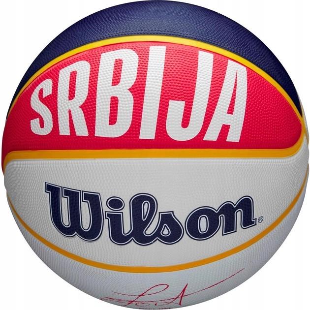 Мяч баскетбольный Wilson WZ4006701XB7 NBA player local bskt jokic Blue/Yellow