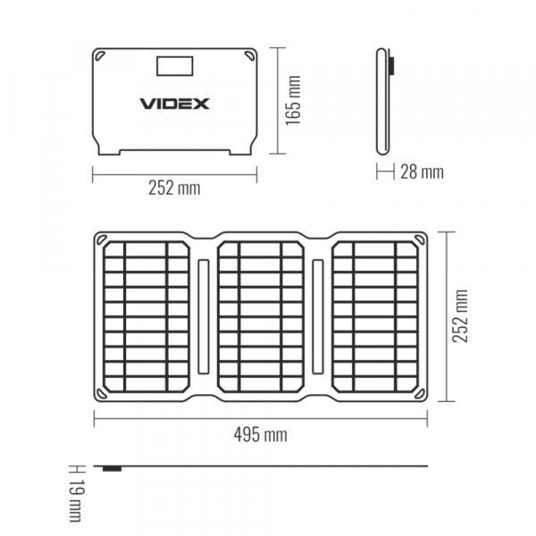 Солнечная панель портативная Videx VSO-F515UU 15 Вт 2,8 A IP68 Черный (27368) - фото 7 Солнечная панель портативная Videx VSO-F515UU 15 Вт 2,8 A IP68 Черный (27368) - фото 7