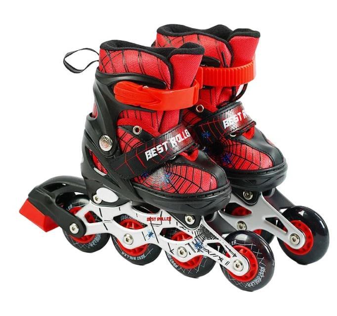 Роликовые коньки Best Roller колеса со светом PU 15-16,5 см р. 26-28 Red (153149)