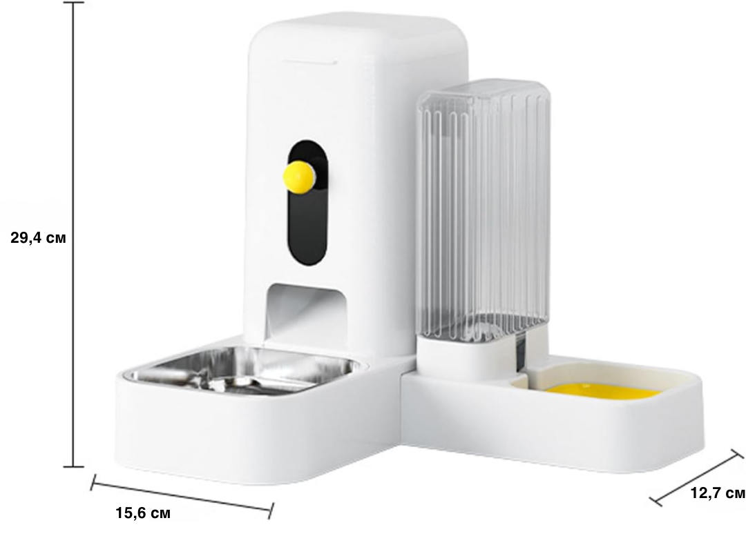 Кормушка для кошек и собак автоматическая AMEIFU с поилкой угловая с нержавеющей миской Белый - фото 10 Кормушка для кошек и собак автоматическая AMEIFU с поилкой угловая с нержавеющей миской Белый - фото 10