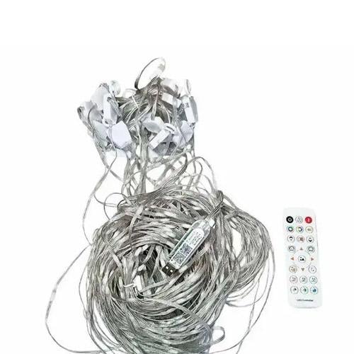 Гірлянда-штора світлодіодна SFK 08 400 LED кольорова з Bluetooth та пультом дистанційного керування 3,2×2 м (739-84fdb)