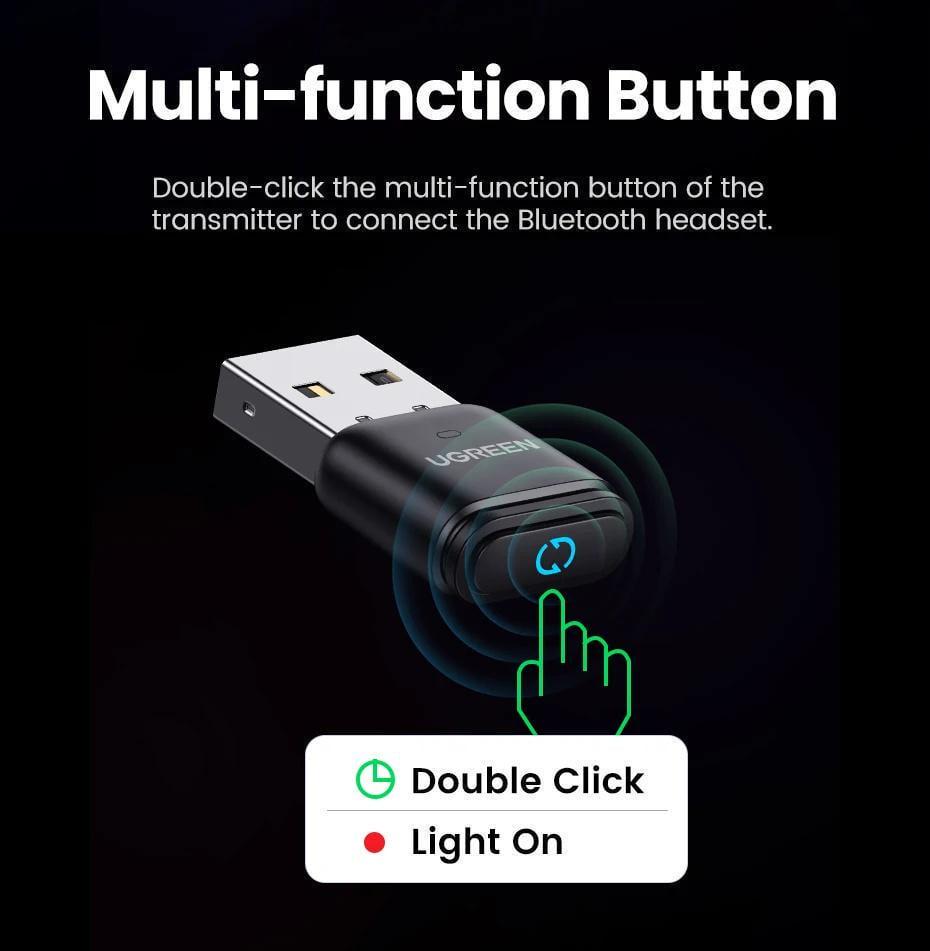 Передавач аудіо Ugreen Bluetooth 5.3 PS5 PS4 Чорний (15765) - фото 17