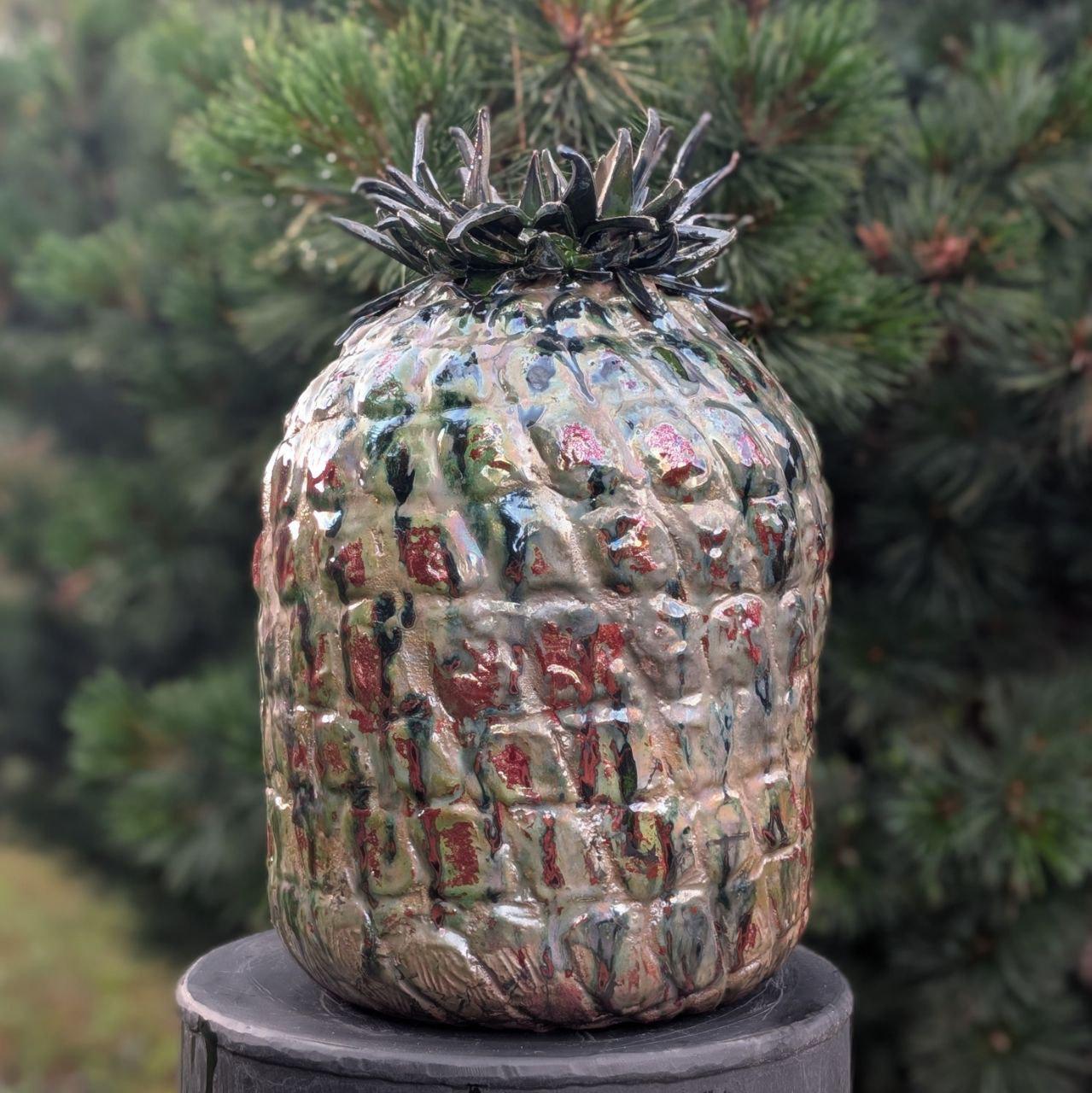 Керамічна ваза handmade Ананас 40 см (SKU102)