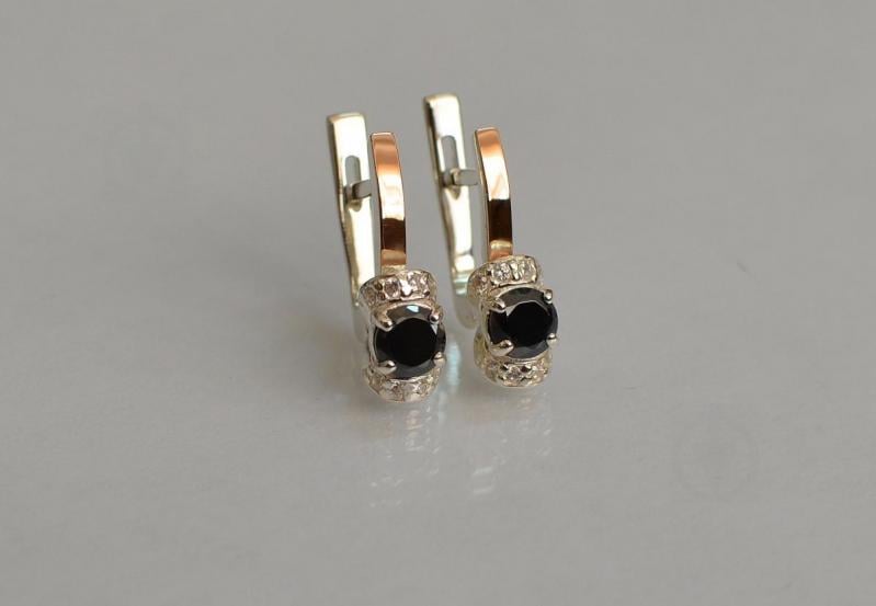 Срібна каблучка Sil з золотом 137s-5 Чорний (Sil-1223)