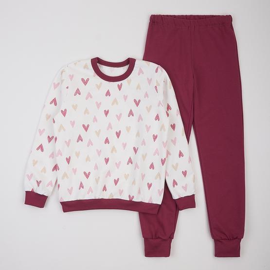 Пижама детская ЛяЛя К3ФТ153/6-1842 теплая 146 см Белый (22642321)