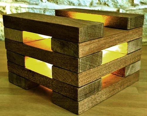 Светильник настольный из дерева Гилберт Мускат (НСС-003407)