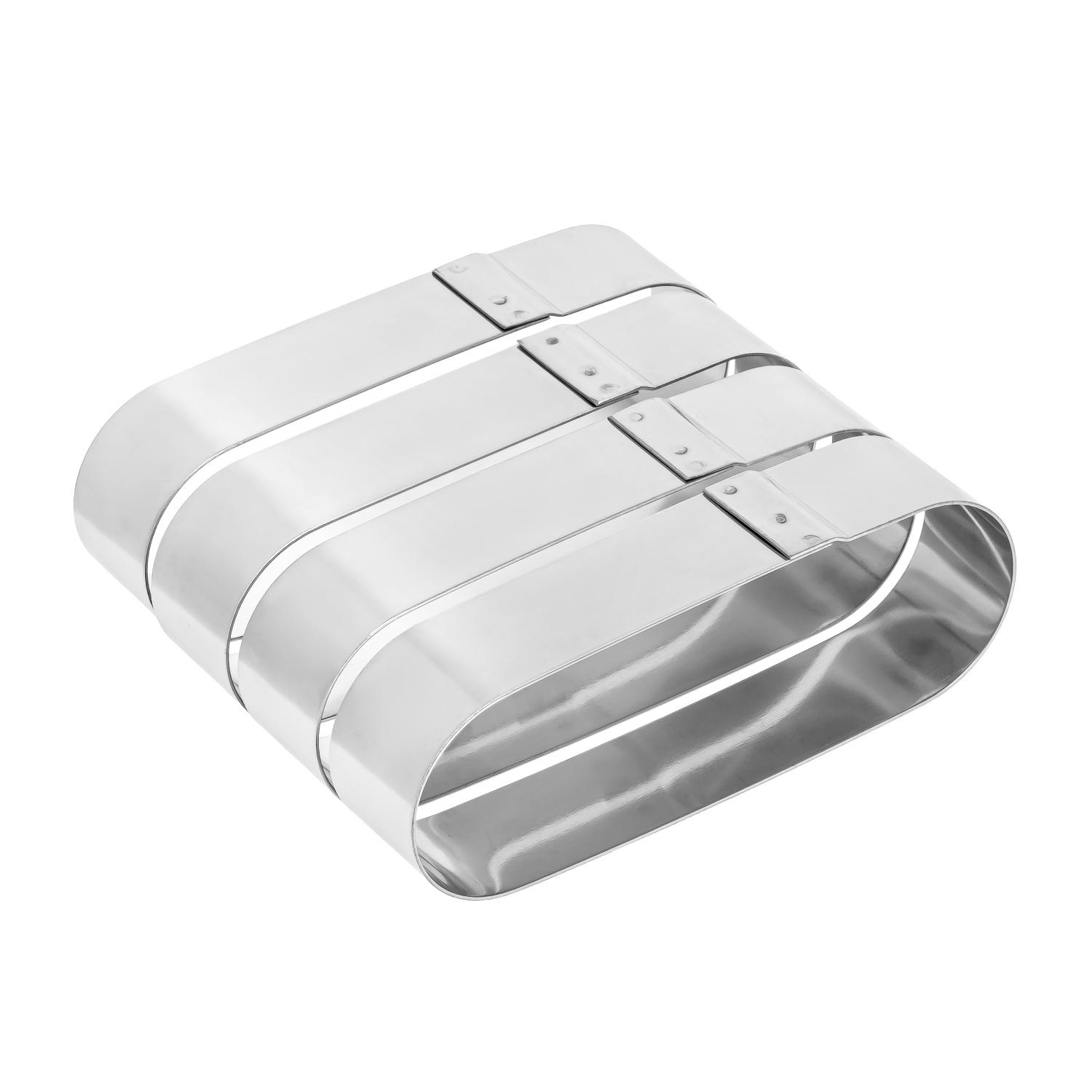 Металлические овальные формочки порционные для эклеров/пирожных/тарталеток 12х4х2,5 см 4 шт. (87231) - фото 6