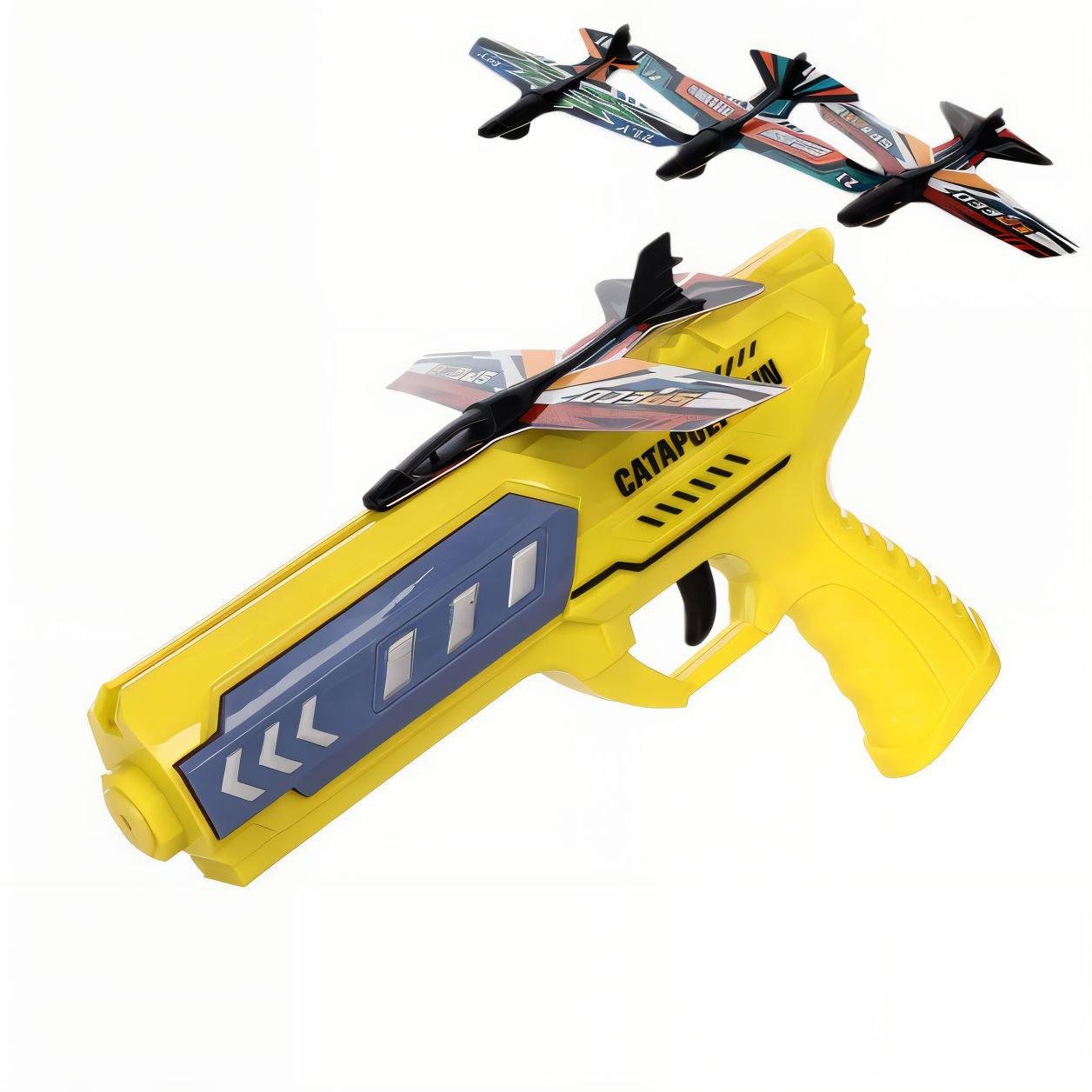 Пистолет игрушечный с самолетиком 77910 от 3 лет Желтый (26767681)