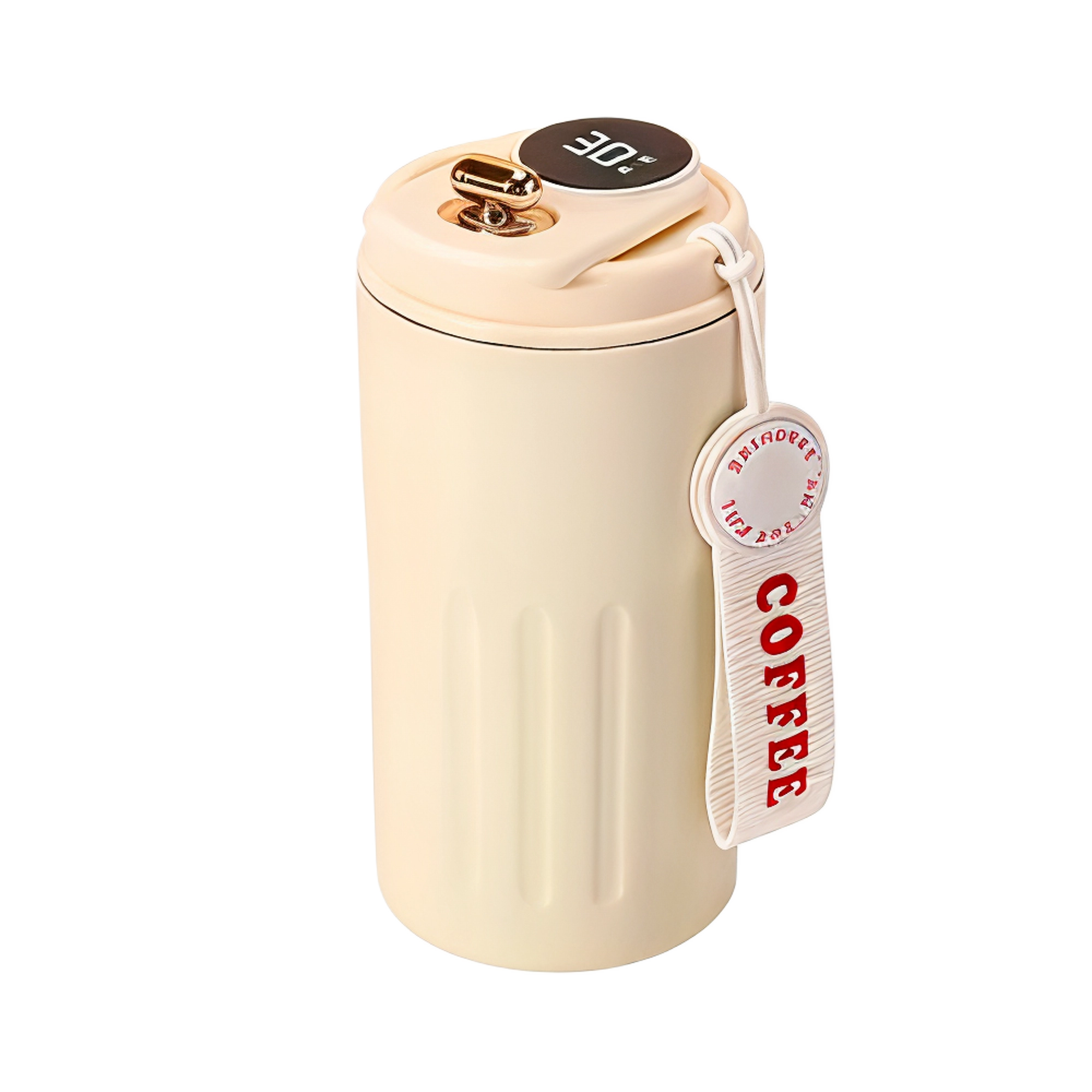 Термокухоль з інтелектуальним дисплеєм температури нержавіюча сталь 420 мл Білий (2466186722)