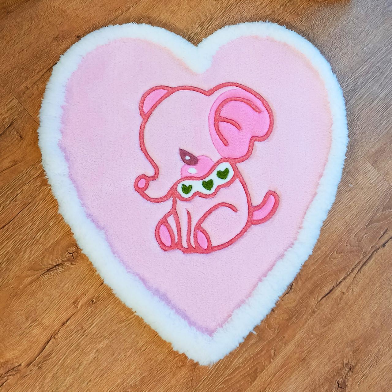 Ковер ручной работы с объемным узором Слоник 100х100 см