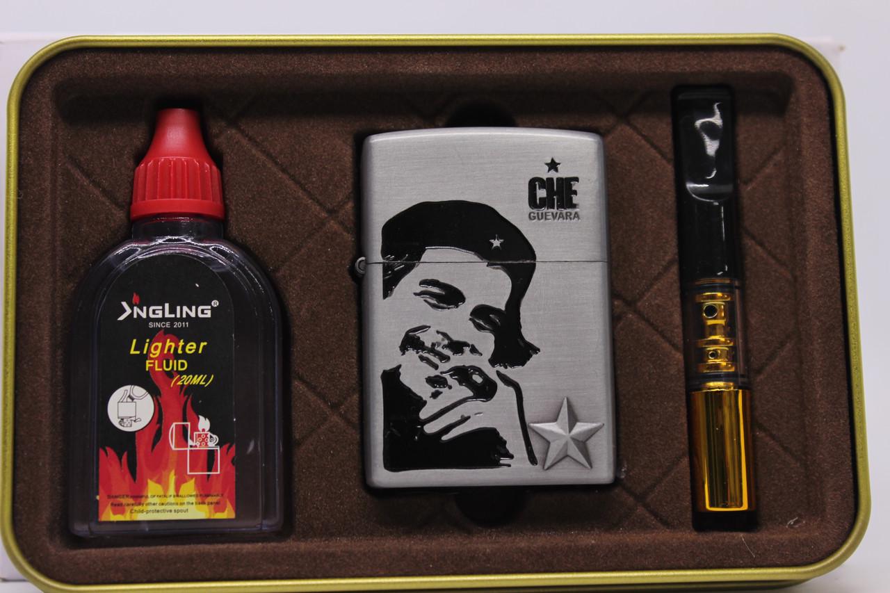 Набор с бензиновой зажигалкой ZIPPO в железном футляре Che Guevara №2-136 004 Gold (2729770035)