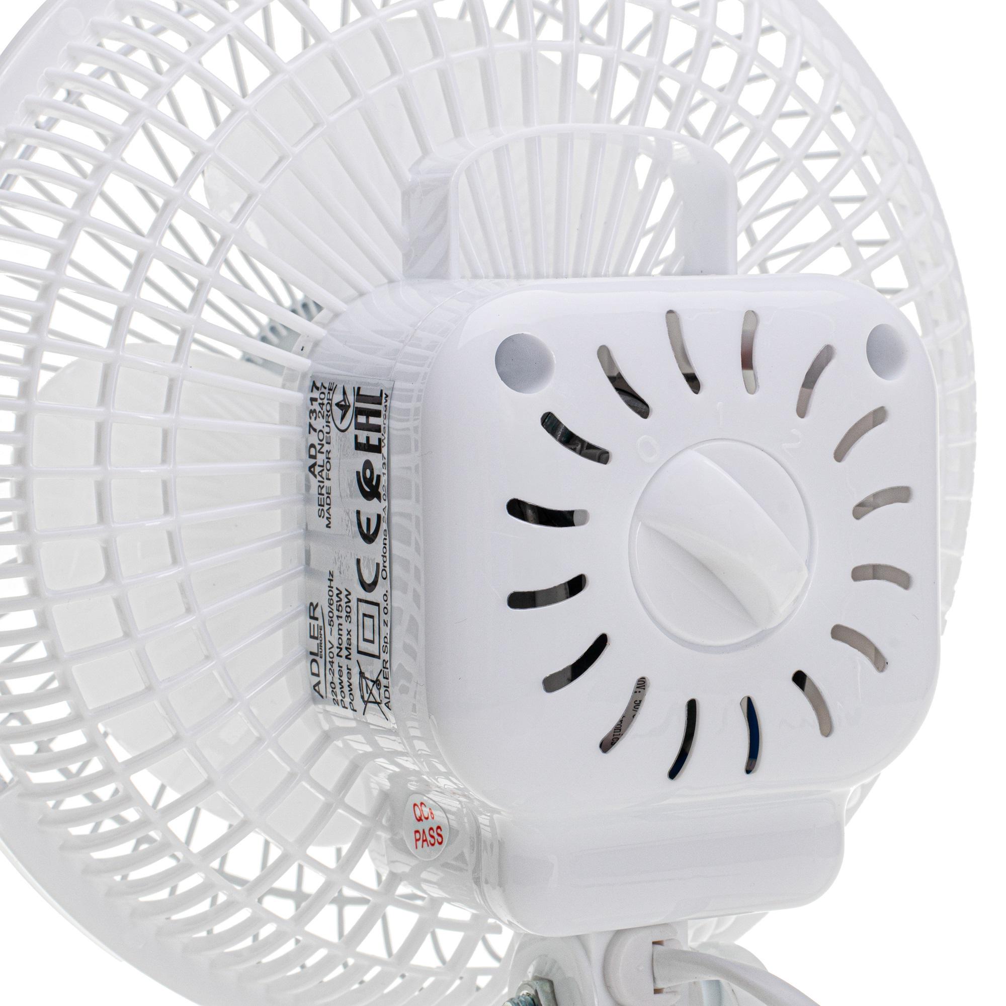 Вентилятор настільний Adler AD 7317 White - фото 10 Вентилятор настільний Adler AD 7317 White - фото 10