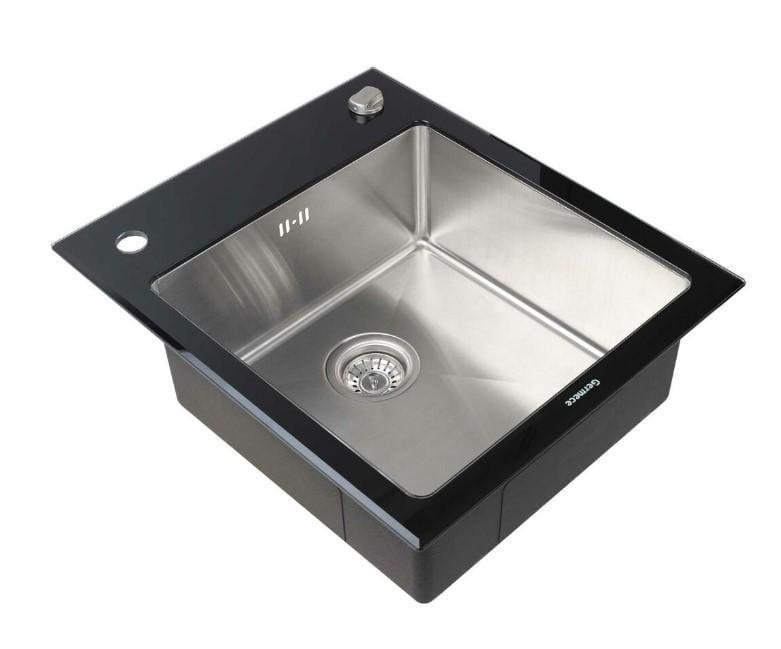 Мойка для кухни Platinum HANDMADE Black Glass (SP000034803)