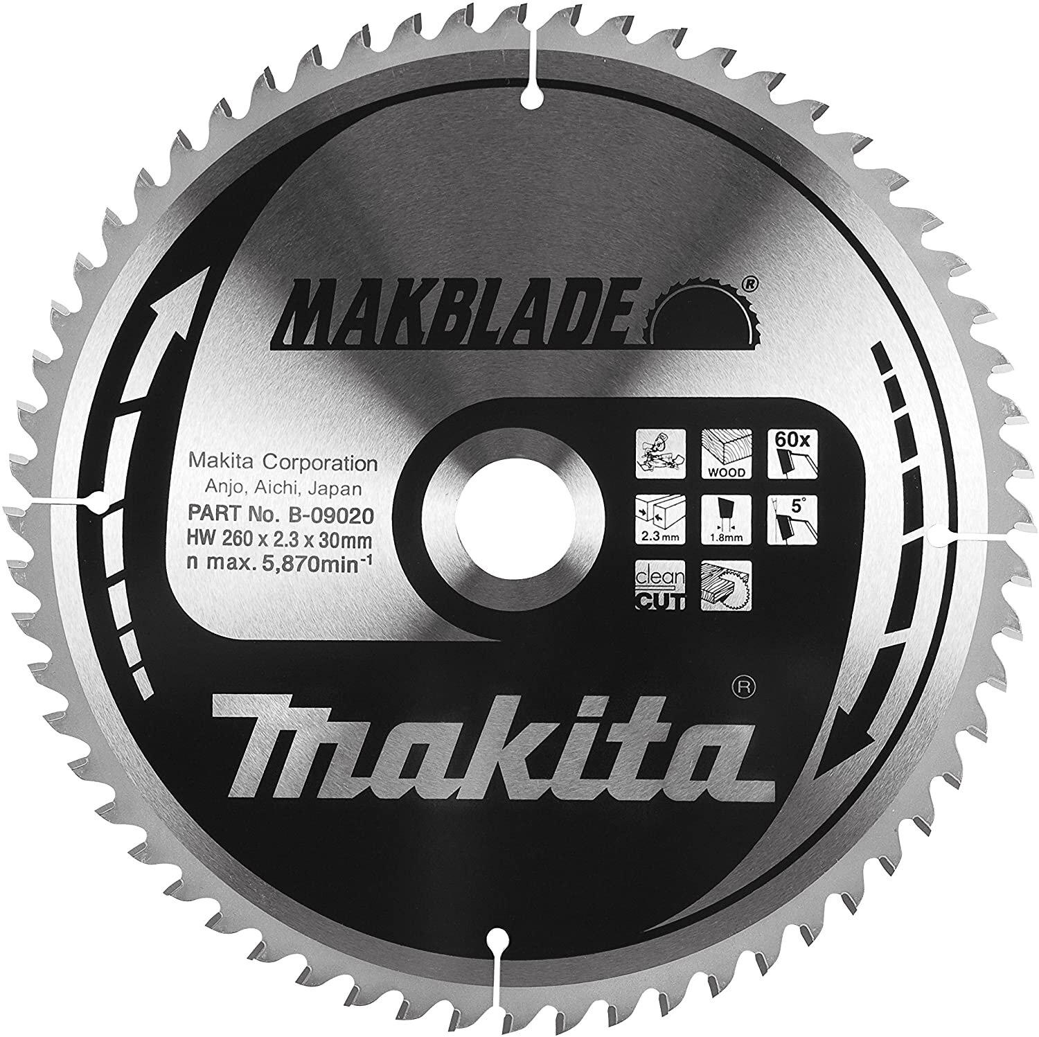 Диск пильный по дереву Makita Makblade 260х30 мм 60T