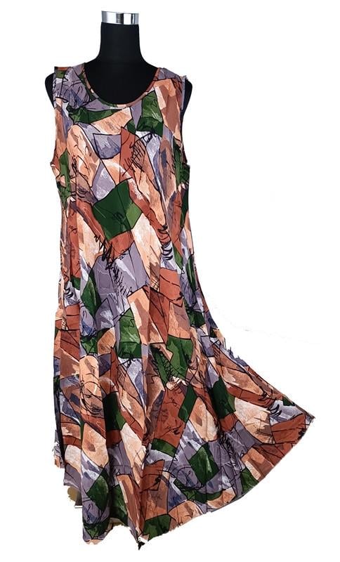 Сарафан летний длинный широкий универсальный р. 50-60 (C5042)