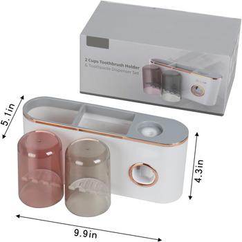 Полка для зубных принадлежностей 2 стакана (A2207) - фото 4 Полка для зубных принадлежностей 2 стакана (A2207) - фото 4