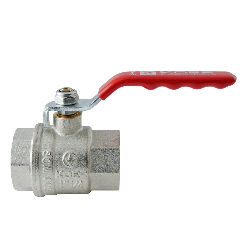 Кран шаровой ГГВ Koer Extreme KE.214-32 1 1/4" FF ручка рычаг Красный (KR5747)
