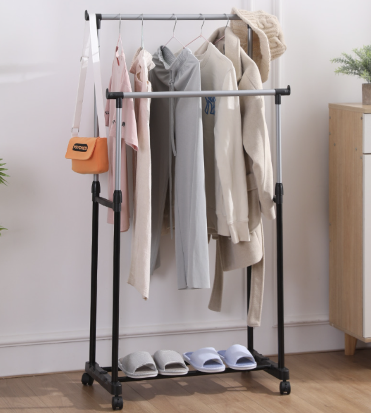 Cтойка для одежды Double Pole телескопическая напольная (Е500046) - фото 4