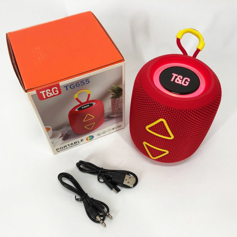 Портативная колонка TG 655 5 Вт RGB Red (tf4886) - фото 9