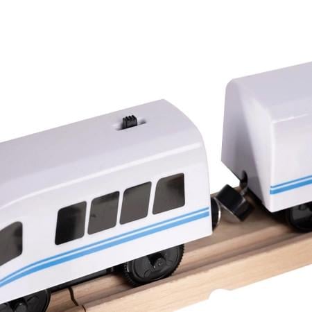 Деревянный поезд на батарейках Kruzzel 22646 37 элементов/3,2 м (2693385060) - фото 8