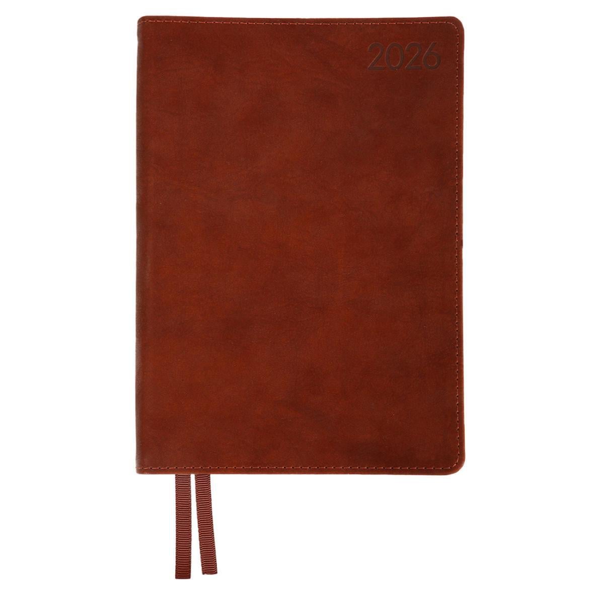 Дневник датированный 2026 Leo Planner Case A5 368 страниц. Коричневый (252659)