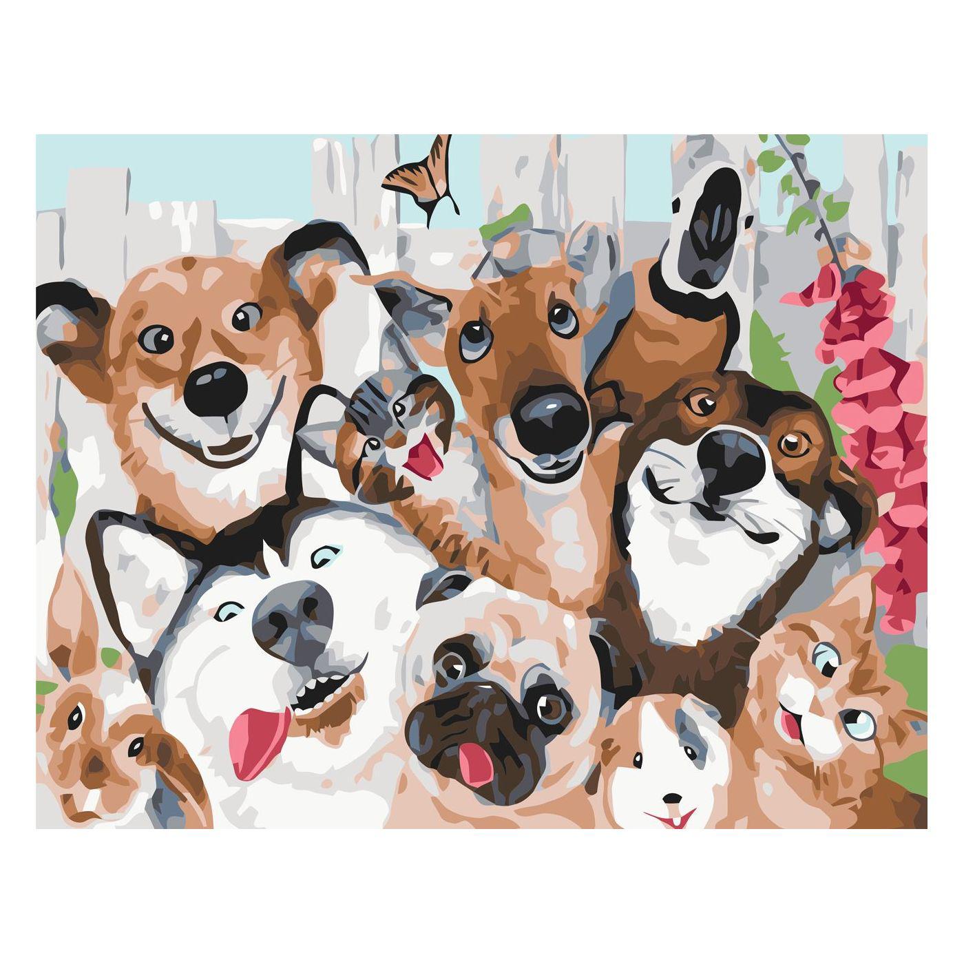 Картина по номерам Strateg Банда друзей 30х40 см (SV-0062)