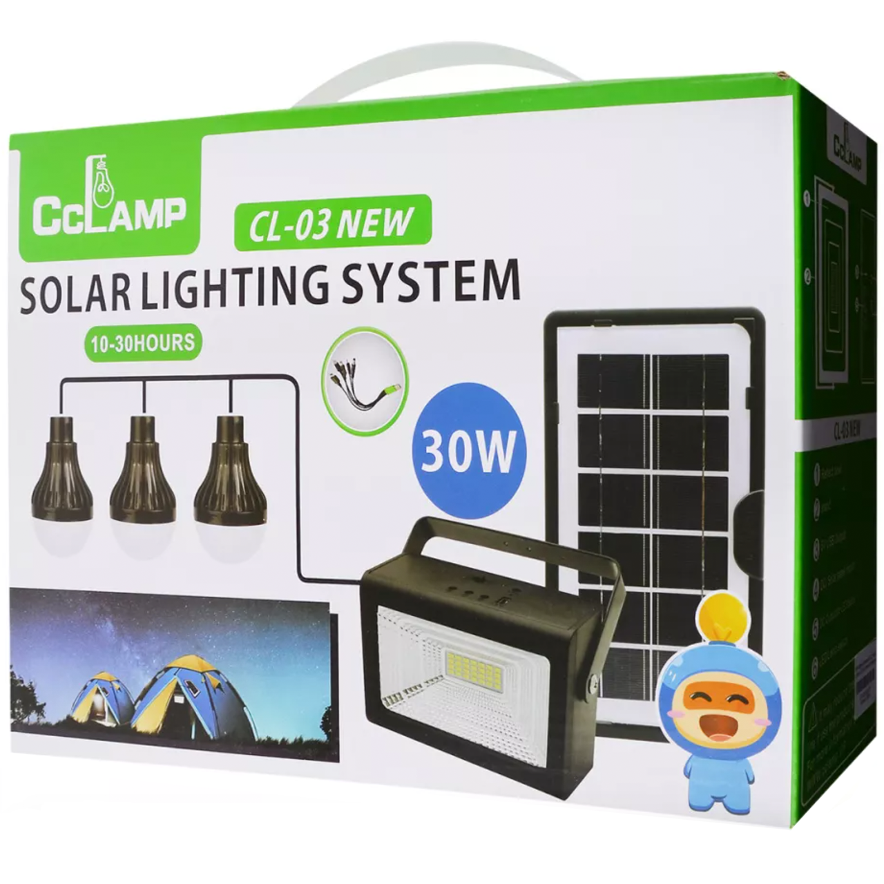 Багатофункціональний ліхтар із сонячною панеллю, павербанк MultiFunctional Led Cclamp CL-03 with Solar Panel - фото 6 Багатофункціональний ліхтар із сонячною панеллю, павербанк MultiFunctional Led Cclamp CL-03 with Solar Panel - фото 6