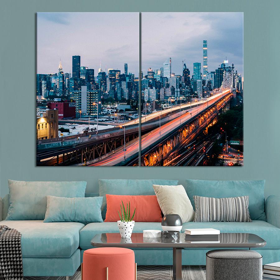 Настінний декор Панорама Квінса в Нью-Йорку 165x122 см (A814-2)