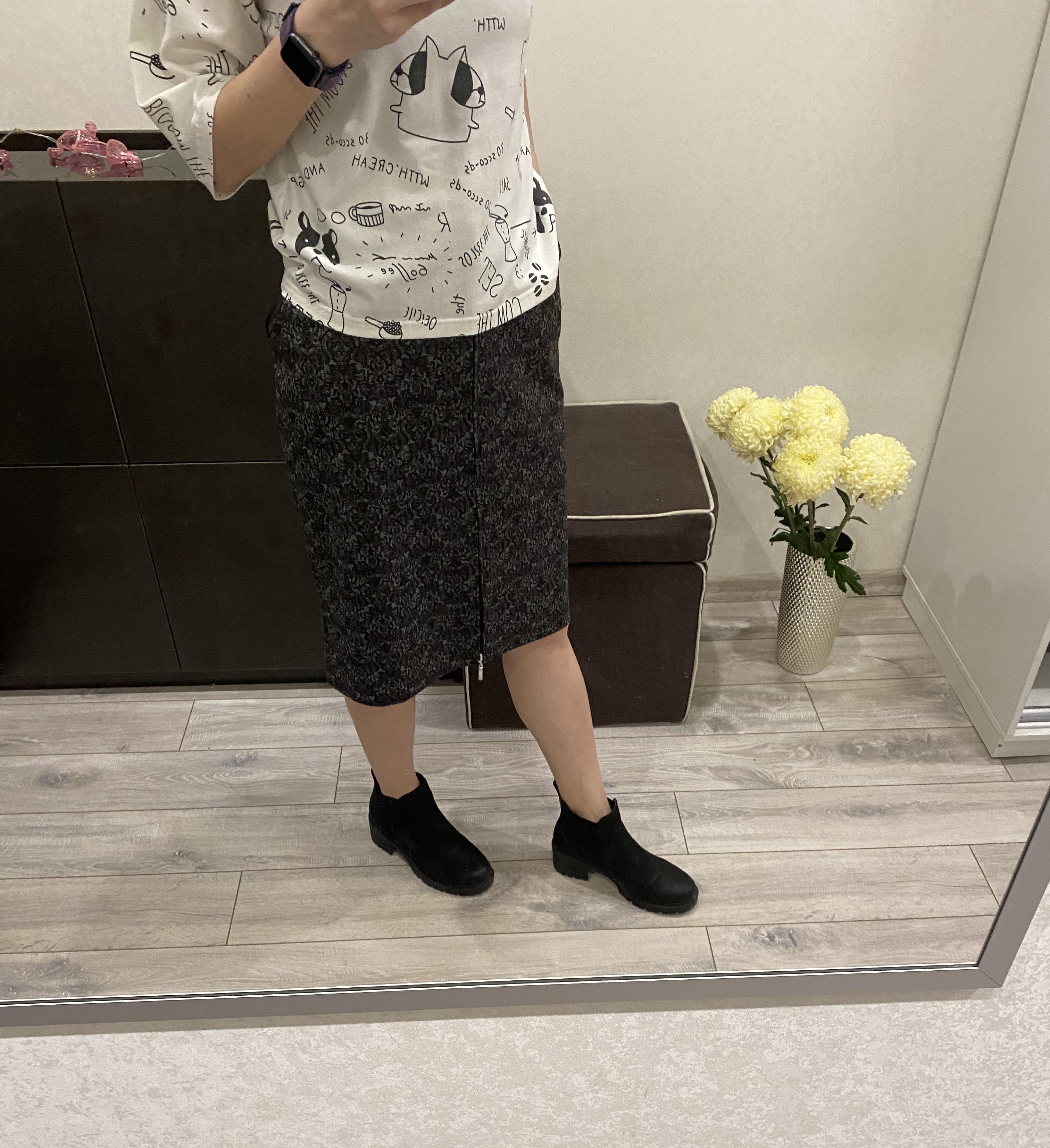 Спідниця A&R з абстрактним малюнком на змійці L (4799648) - фото 3 Спідниця A&R з абстрактним малюнком на змійці L (4799648) - фото 3