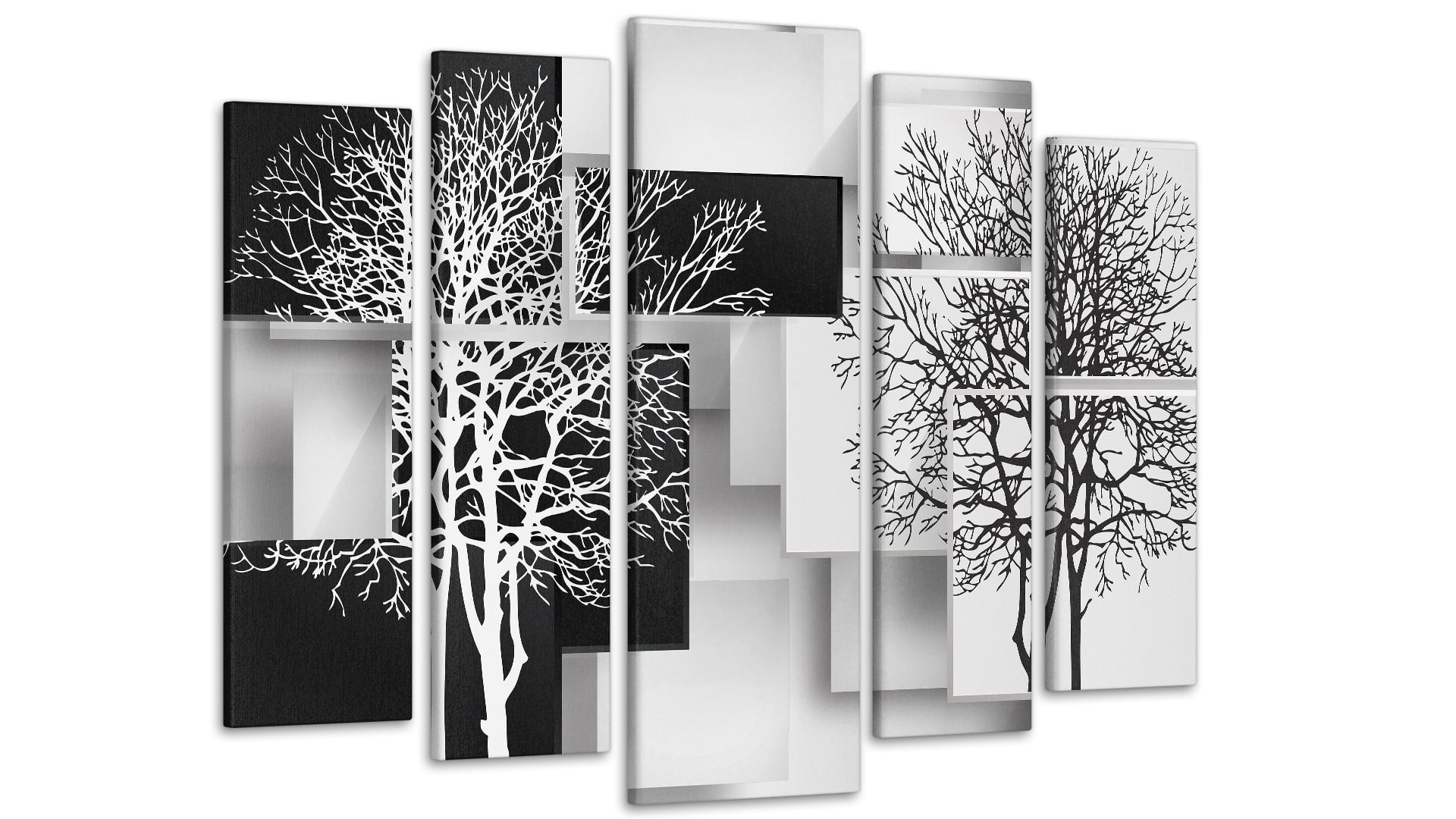 Картина модульная Абстракция Деревья 80х118 см (Art-434_5)