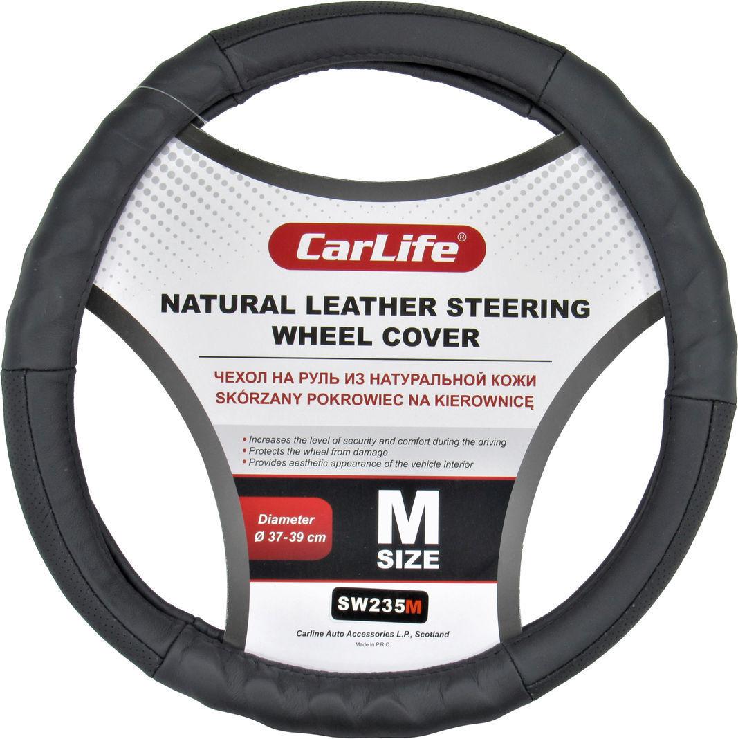 Чохол на кермо CarLife M 37-39 см Чорний (0301959) Чохол на кермо CarLife M 37-39 см Чорний (0301959)