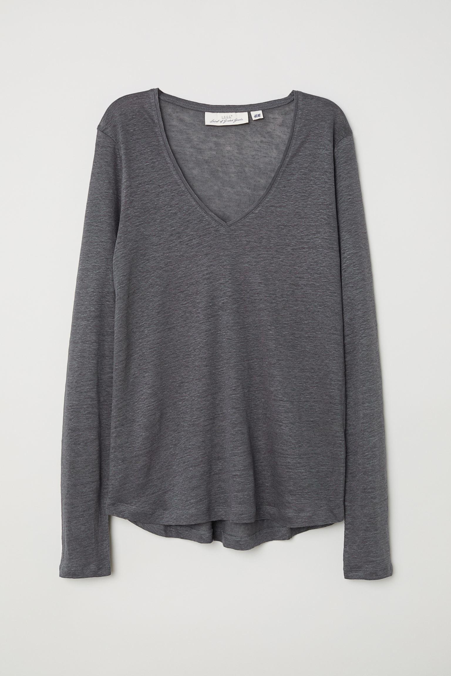 Лонгслив H&M M Темно-серый (6011287) Лонгслив H&M M Темно-серый (6011287)