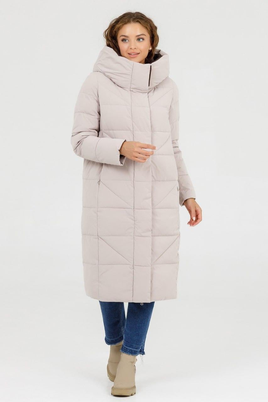 Пуховик женский кокон р. 44 Бежевый/Айвори (3093\44) Пуховик женский кокон р. 44 Бежевый/Айвори (3093\44)