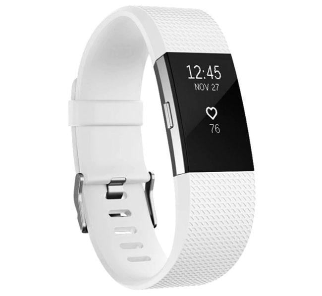 Силіконовий ремінець для фітнес браслета Fitbit Charge 2 White (851348321) - фото 2