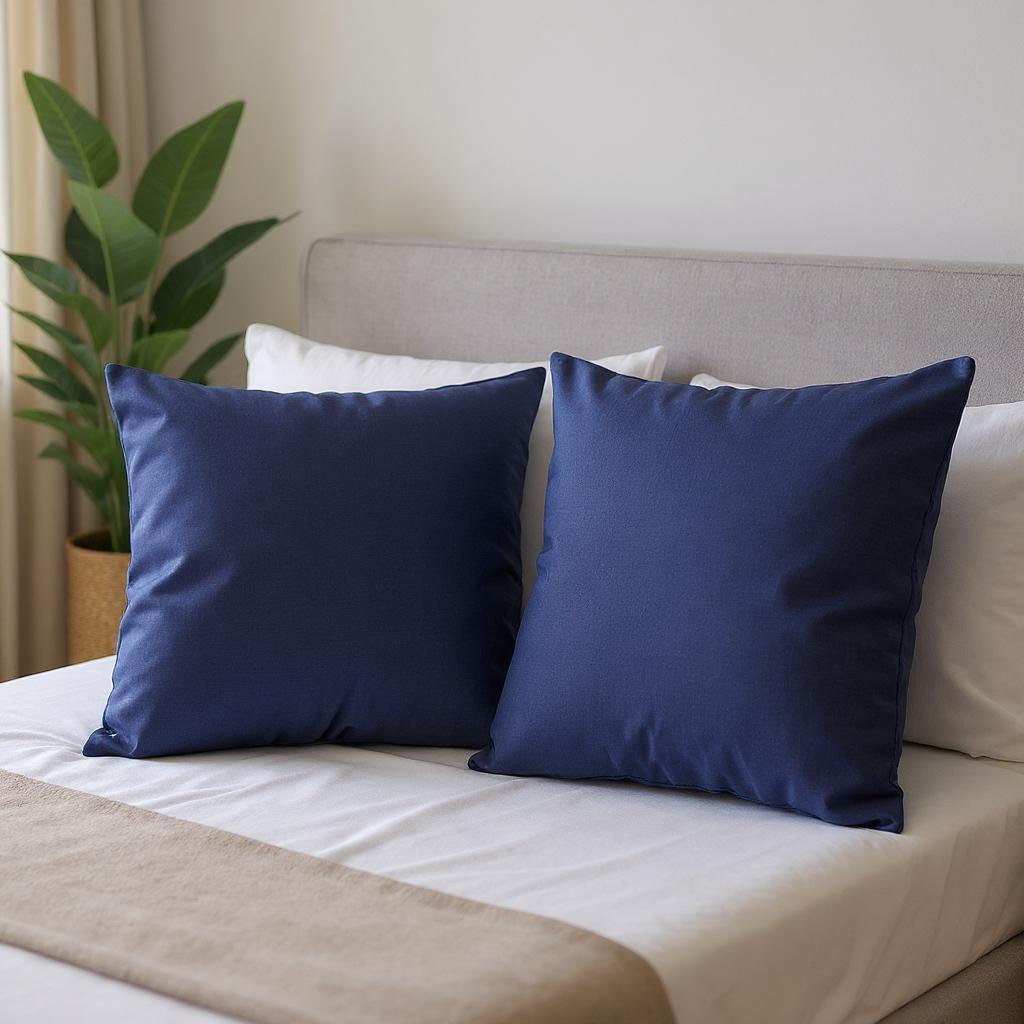Наволочка Бязь Голд Люкс Однотонний 50х50 см 2 шт. Синій (G-26097) - фото 1 Наволочка Бязь Голд Люкс Однотонний 50х50 см 2 шт. Синій (G-26097) - фото 1
