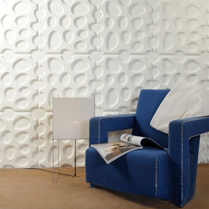 3D-панель стеновая WallArt Pebbles 50х50 см Белый (WA13) - фото 5