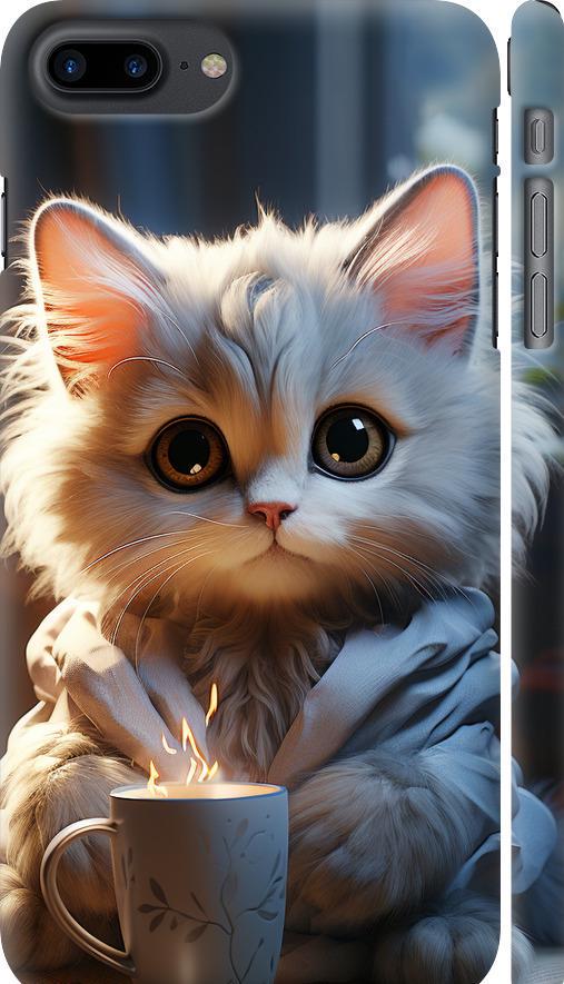 Чехол на iPhone 7 Plus White cat (5646m-337-42517)