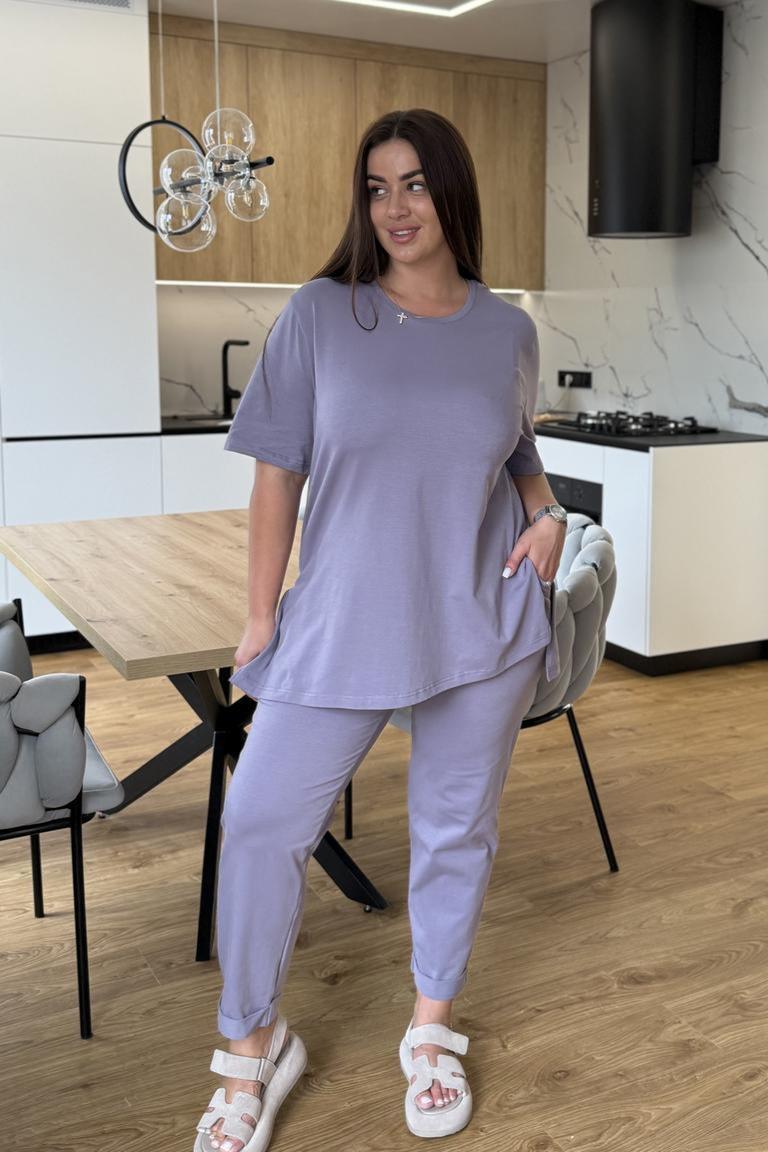 Костюм женский М193 летний L Лавандовый (957-1-62)