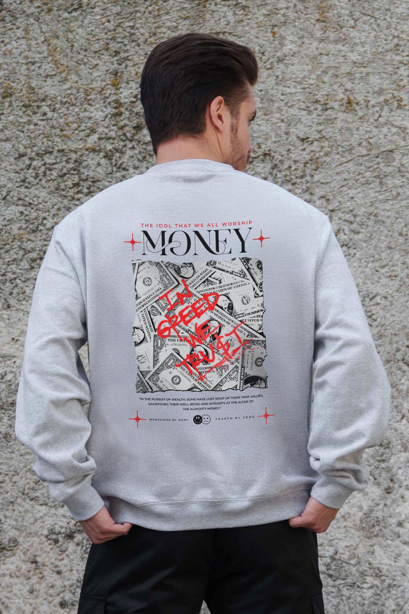 Свитшот оверсайз Money Grafity L/XL Grey (L/XL8055744)