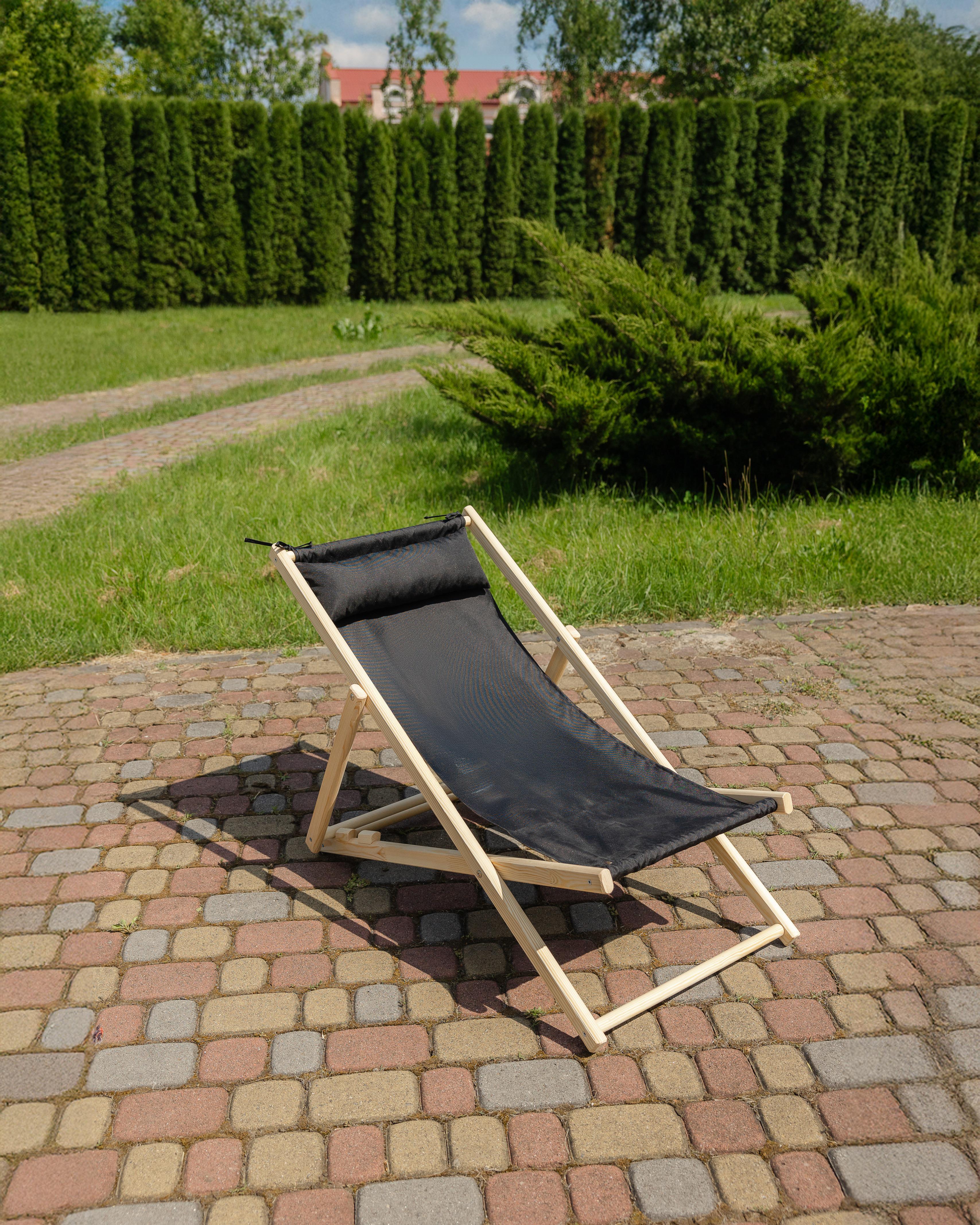 Шезлонг для дачи тканевый XRmaster с подушкой Черный (КШ-018) - фото 5 Шезлонг для дачи тканевый XRmaster с подушкой Черный (КШ-018) - фото 5