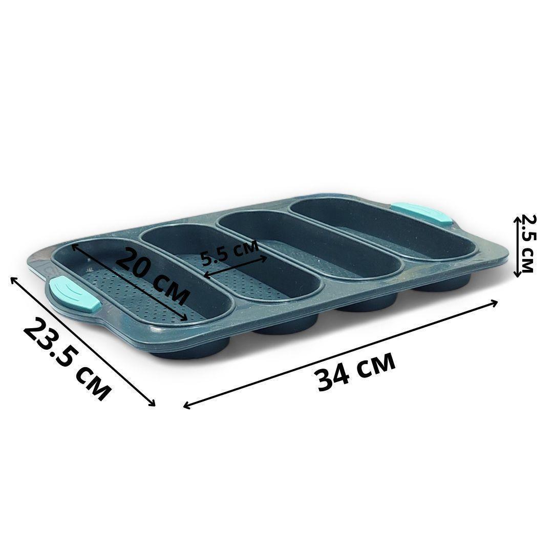 Форма для випікання багетів LuxShine G123 Mini Baguette 4в1 перфорована силіконова Сірий (205292-сір) - фото 5 Форма для випікання багетів LuxShine G123 Mini Baguette 4в1 перфорована силіконова Сірий (205292-сір) - фото 5
