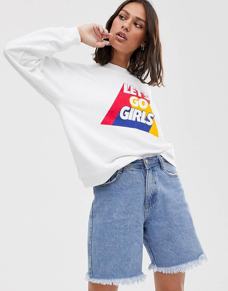 Свитшот женский Monki S Белый (636127b46)